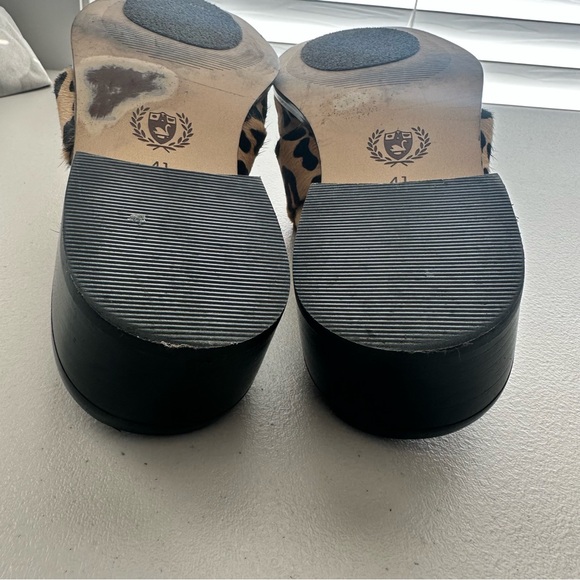 MI PIACI ‘Scotty’ Leopard Print Pony Hair Mule Loafers Women’s Size EU 41 - Picture 13 of 13